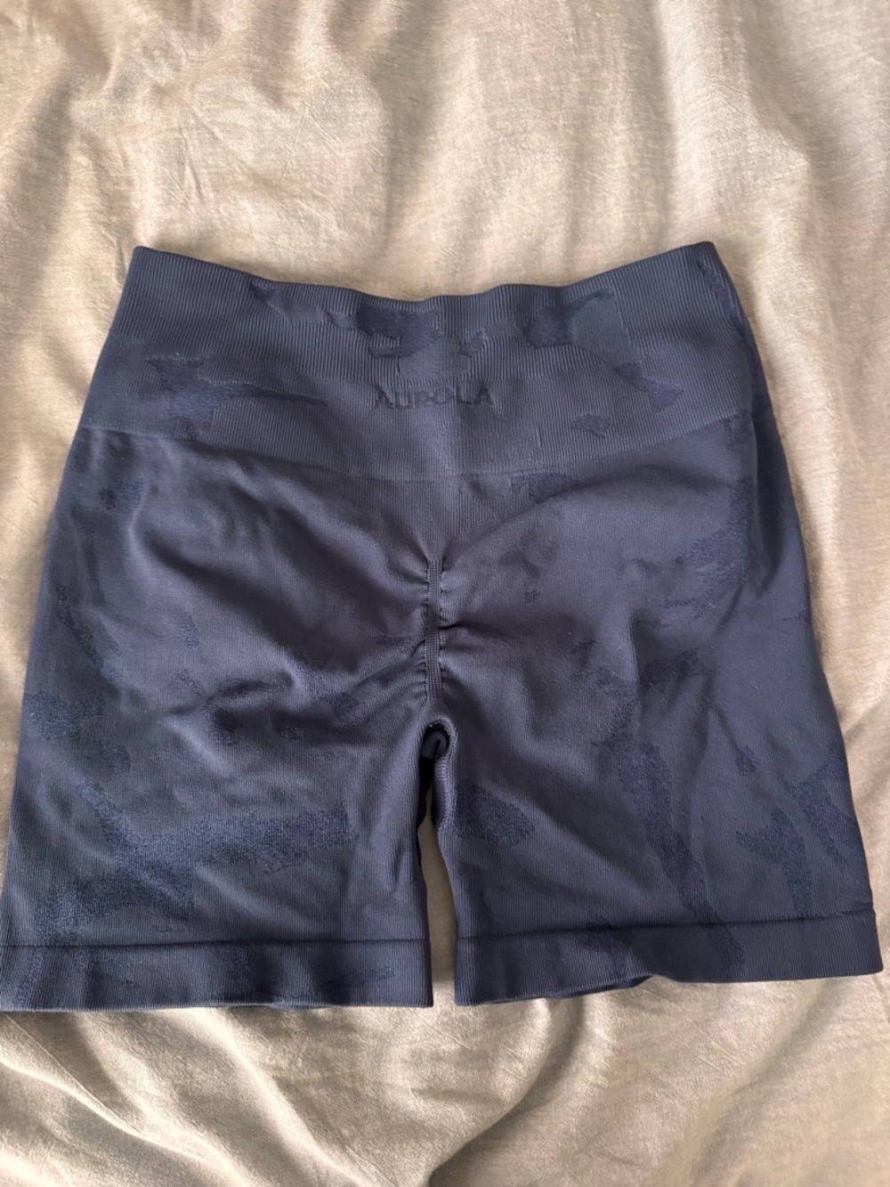 AUROLA Midnight camp Seamless scrunch Bike Shorts - High Waist Support